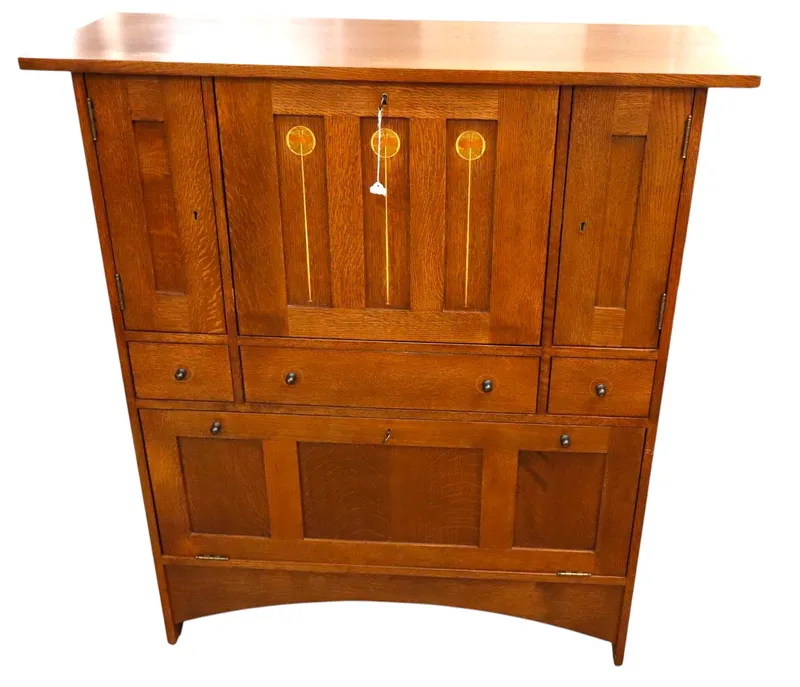 Beautiful Stickley Harvey Ellis Secretary with Bar from auction in Logan Township, New Jersey