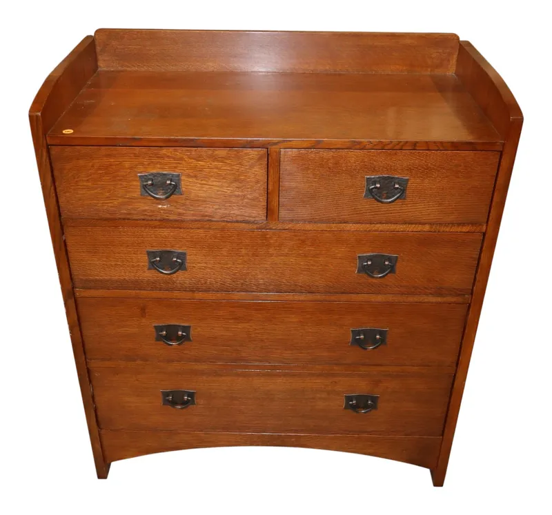 Stickley mission oak 2 over 3 drawer chest from auction in Logan Township, New Jersey