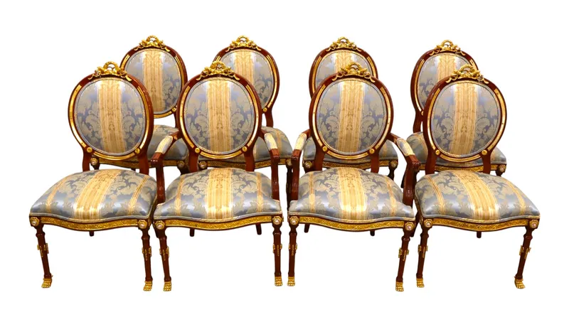 Mariner 1893 Louis Revival Set of 8 Chairs from auction in Logan Township, New Jersey