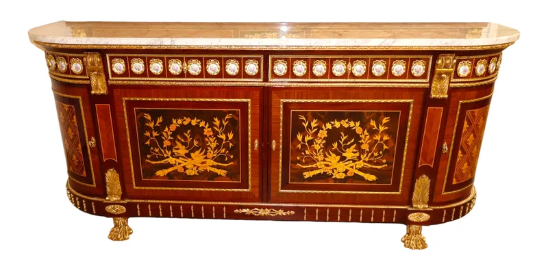 Mariner 1893 Louis Revival Marble Top Buffet from auction in Logan Township, New Jersey
