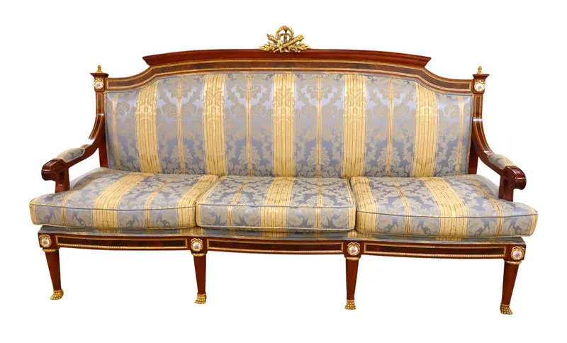 Mariner 1893 Louis Revival Bronze Crest Sofa from auction in Logan Township, New Jersey