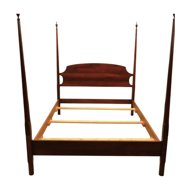 Stickley Cherry Pencil Post Queen Bed Complete from auction in Logan Township, New Jersey