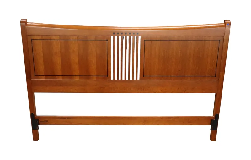 Stickley Cherry King Headboard Ebony Inlay Orig from auction in Logan Township, New Jersey