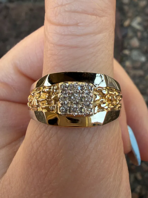 Men's Nugget Style Ring from auction in Springfield, Missouri