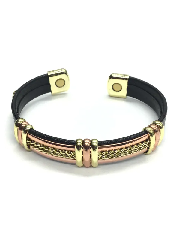 Copper/leather cuff bracelet from auction in Springfield, Missouri
