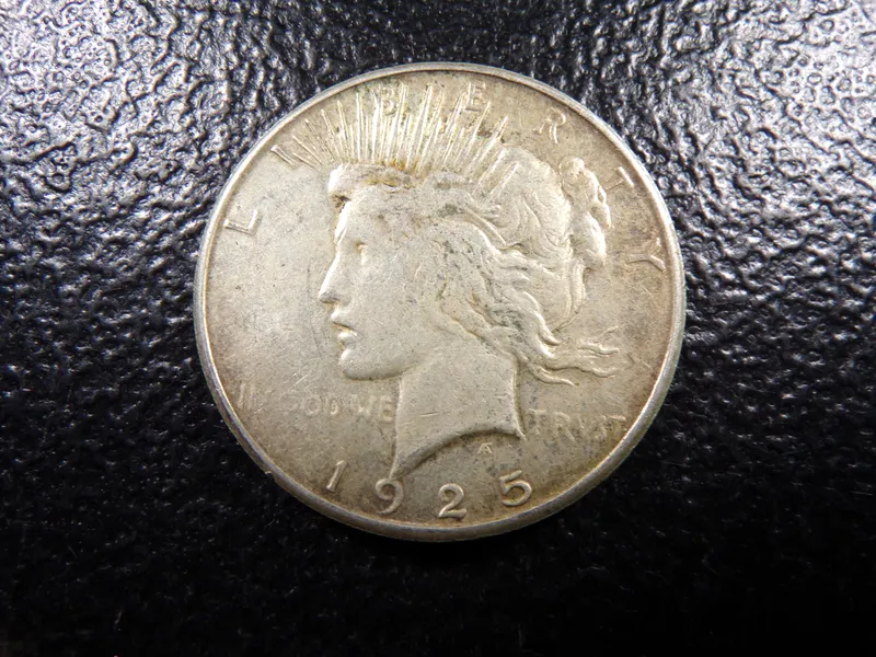 1925-S RARE DATE PEACE SILVER DOLLAR from auction in Englewood, Ohio