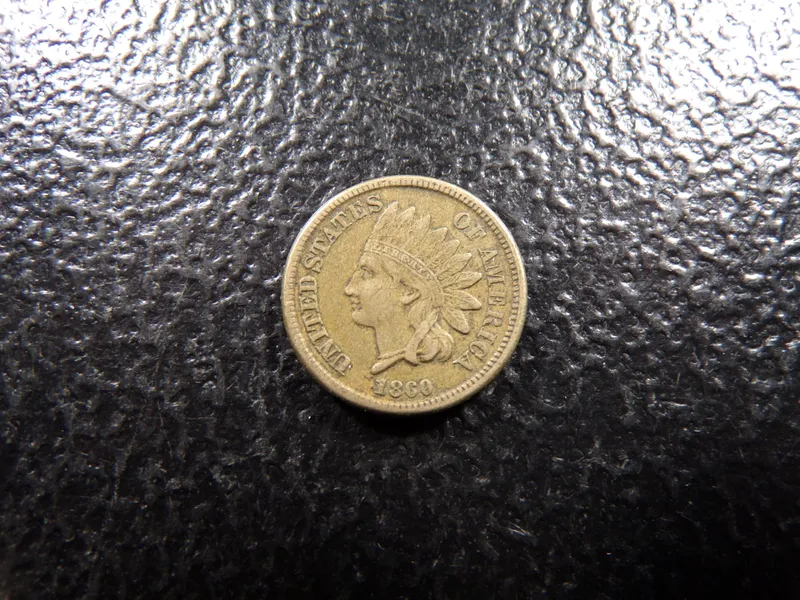 1860 COPPER NICKEL INDIAN CENT from auction in Englewood, Ohio