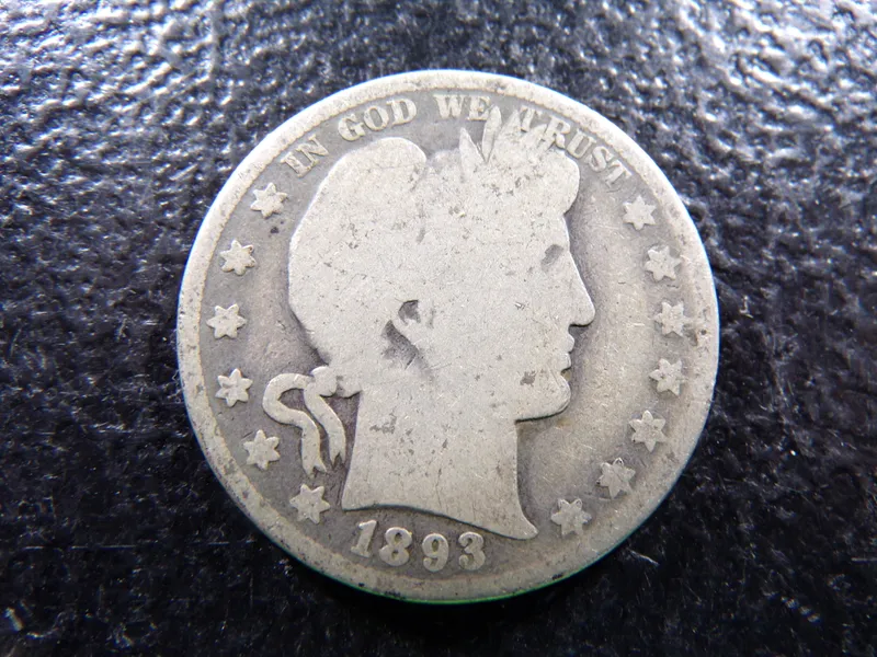 1893 BARBER SILVER HALF DOLLAR ***MINTED 1 3/4 MILLION from auction in Englewood, Ohio