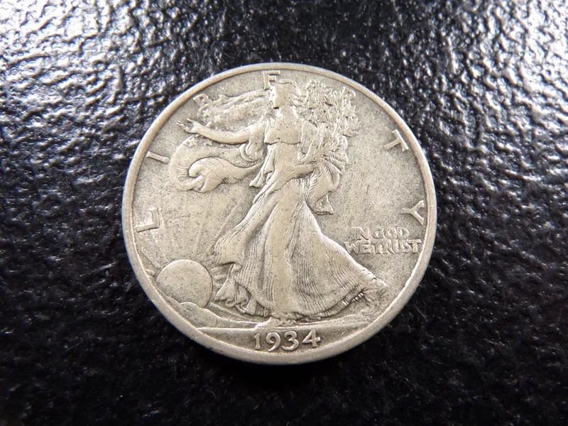1934 WALKING LIBERTY SILVER HALF DOLLAR from auction in Englewood, Ohio