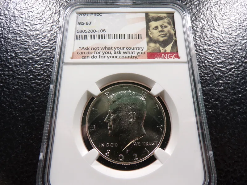2021-P NGC MS67 KENNEDY HALF DOLLAR from auction in Englewood, Ohio