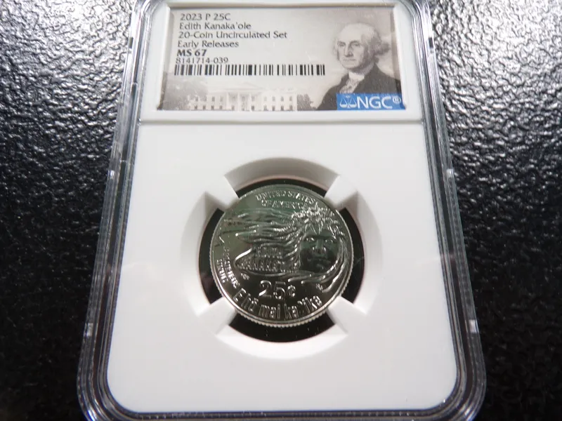 2023-P NGC MS67 EARLY RELEASES EDITH KANAKA'OLE QUARTER from auction in Englewood, Ohio