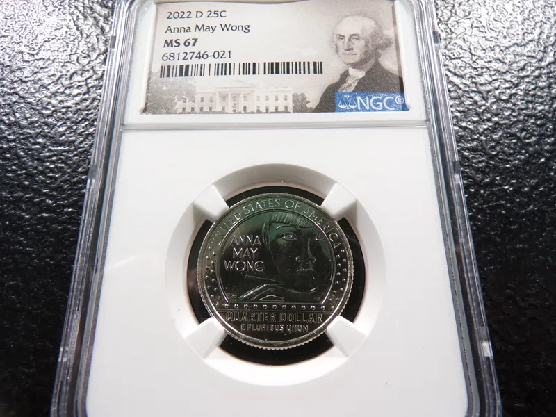 2022-D NGC MS67 ANNA MAY WONG QUARTER from auction in Englewood, Ohio