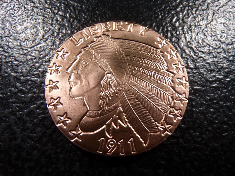 INDIAN HEAD STYLE 1 OUNCE .999 FINE COOPER from auction in Englewood, Ohio