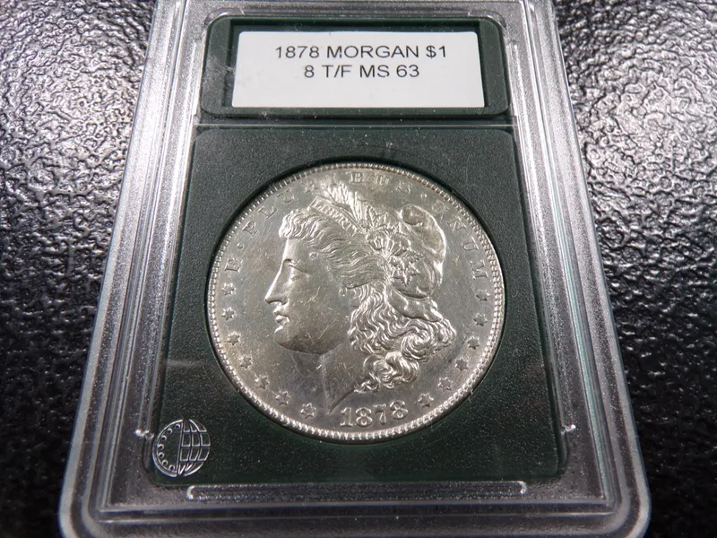 1878 8 TAIL FEATHERS HIGH GRADE MORGAN SILVER DOLLAR from auction in Englewood, Ohio