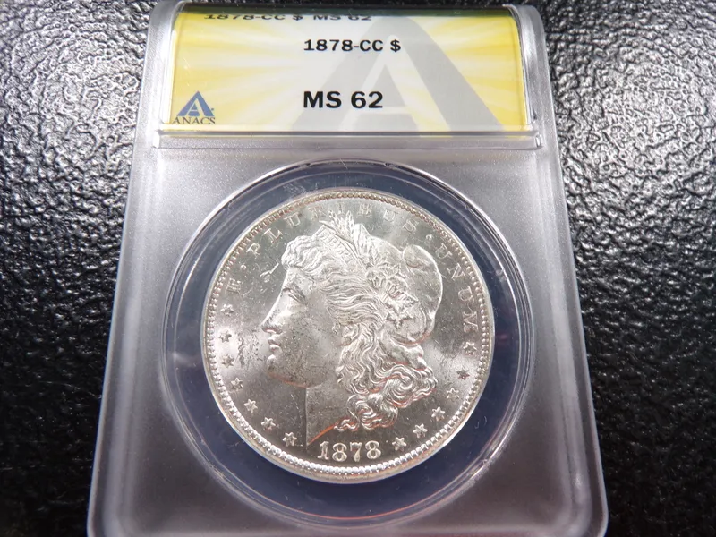 1878-CC ANACS MS62 CARSON CITY MORGAN SILVER DOLLAR from auction in Englewood, Ohio