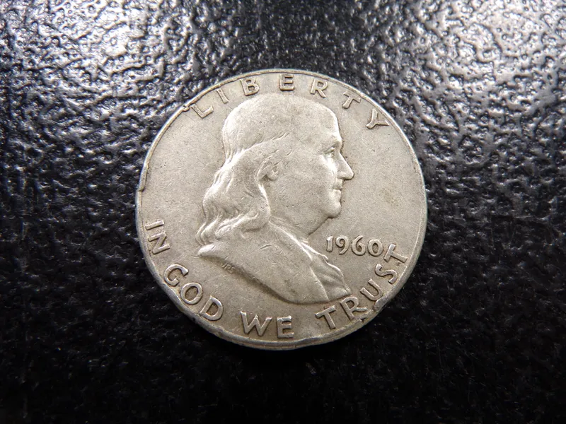 1960 FRANKLIN SILVER HALF DOLLAR from auction in Englewood, Ohio