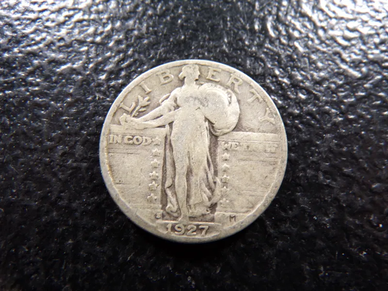 1927-S STANDING LIBERTY SILVER QUARTER from auction in Englewood, Ohio