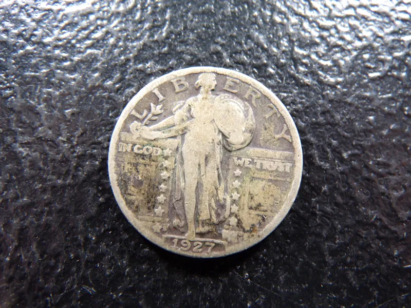 1927-S STANDING LIBERTY SILVER QUARTER from auction in Englewood, Ohio