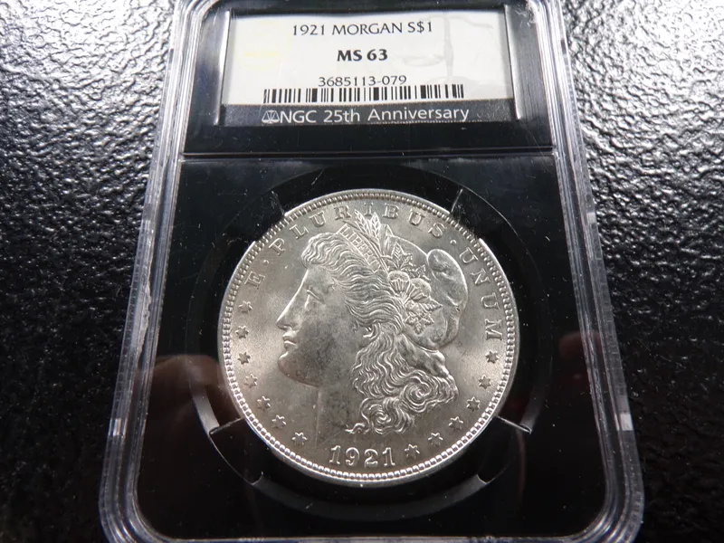1921 NGC MS63 MORGAN SILVER DOLLAR from auction in Englewood, Ohio