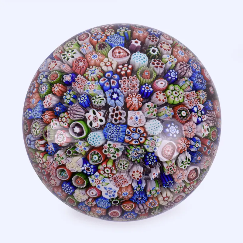 Antique Baccarat Millefiori Close Pack Paperweight from auction in Manchester, New Hampshire