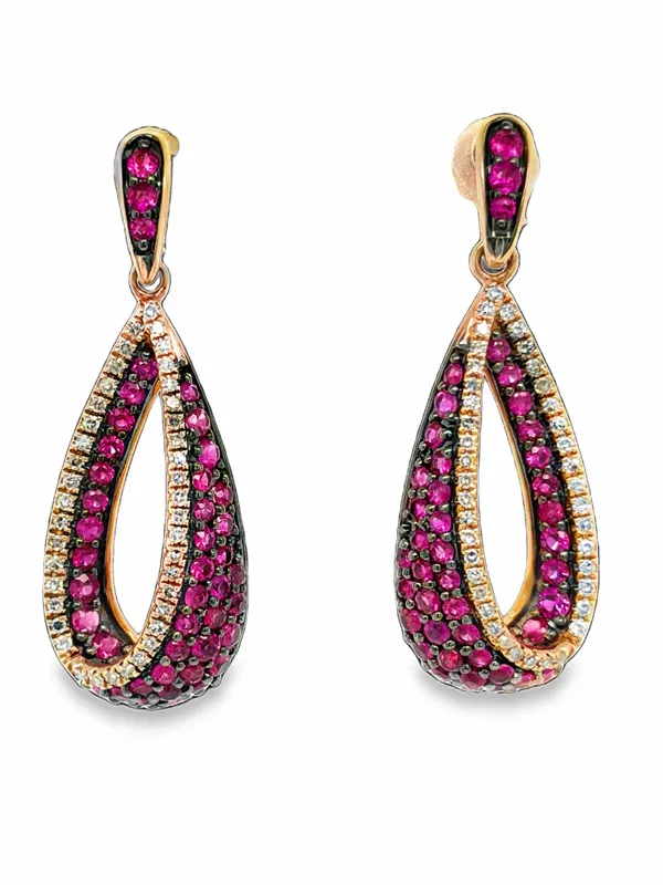 EFFY Ruby & Diamond Earrings from auction in Port St Lucie, Florida