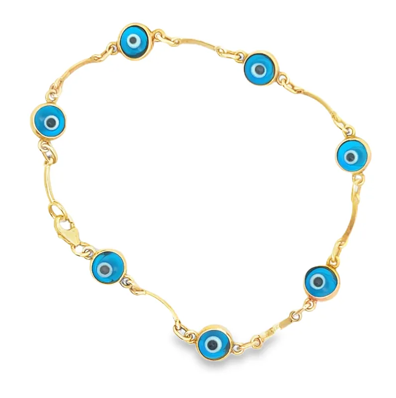 14K Evil Eye Bracelet from auction in Port St Lucie, Florida