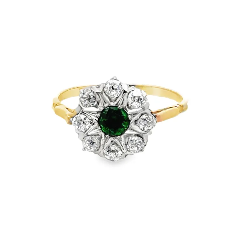 Natural Tsavorite and Diamond Ring  from auction in Port St Lucie, Florida