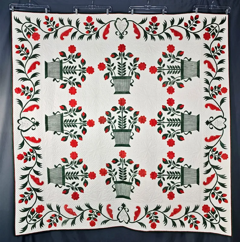 Provincial Baskets Quilt by Frances Abell Brand from auction in Princeton, New Jersey