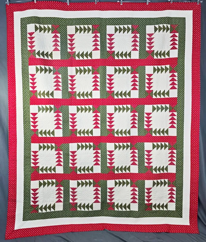 Wild Goose Chase Quilt by Frances Abell Brand from auction in Princeton, New Jersey