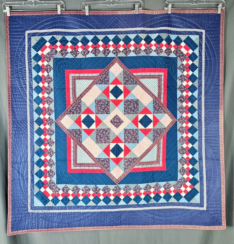 Plaid Quilt by Frances Abell Brand from auction in Princeton, New Jersey