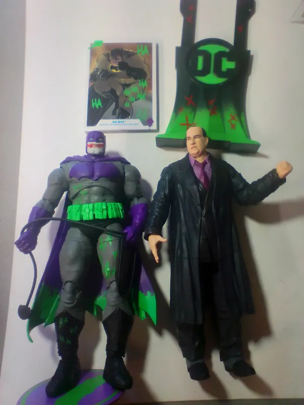 A Collection of DC Multiverse Jokerized Dark Knight Returns Batman and The Batman Penguin Action Figures 2021 TMP  from auction in Brewton, Alabama