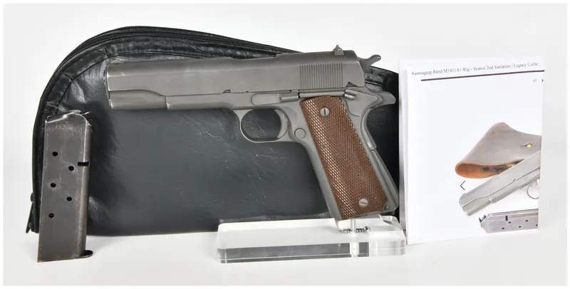 Remington Rand M1911A1 Semi-Automatic Pistol .45 ACP with 5 Inch Barrel 1943 from auction in Henderson, Texas