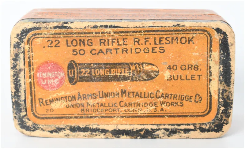 A Lot of 50 Remington Arms-Union Metallic Cartridge Co. .22 Long Rifle Cartridges from auction in Henderson, Texas
