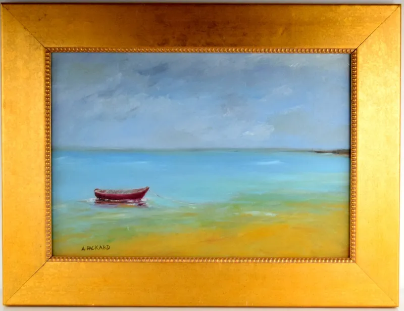 American Anne Packard Oil On Canvas Seascape Painting from auction in Carrollton, Texas