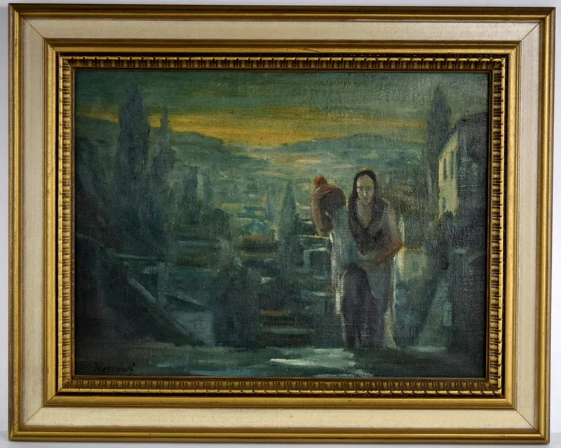 American/German Hans Ressdorf Oil Painting from auction in Carrollton, Texas