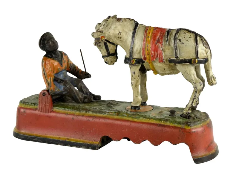 Antique J. & E. Stevens Always Did Spise A Mule Mechanical Bank from auction in Carrollton, Texas