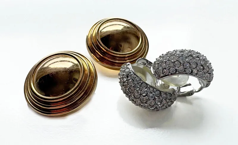 Two Pairs of Earrings, Christian Dior from auction in Cranston, Rhode Island