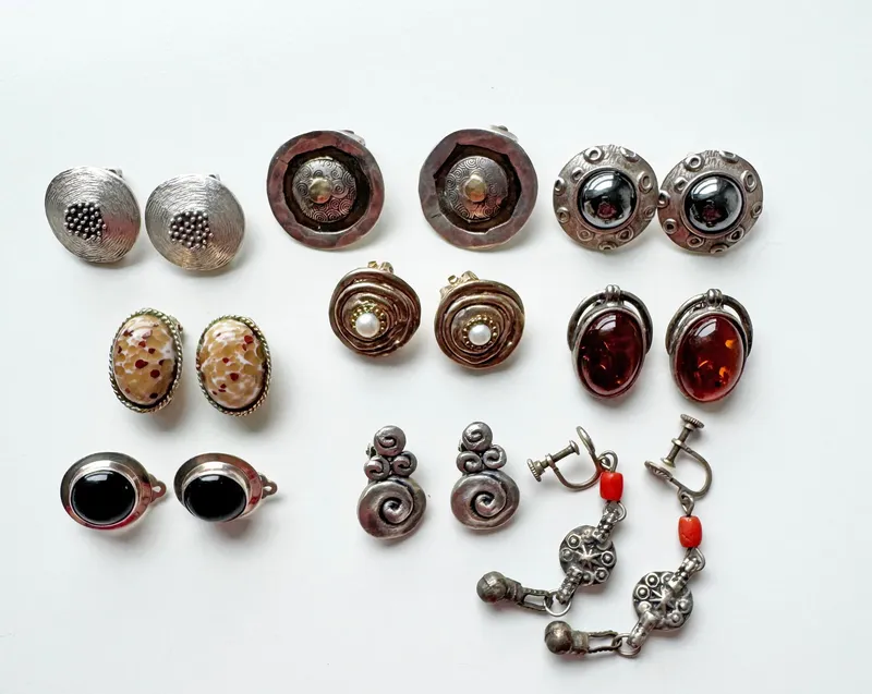 Nine Pairs of Earrings from auction in Cranston, Rhode Island