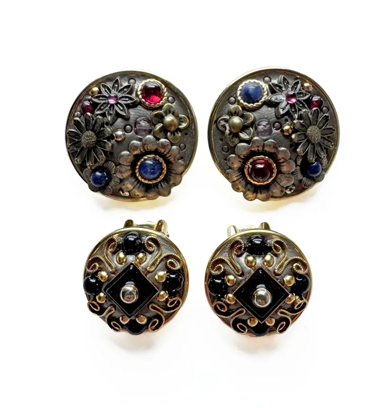 Two Pairs of Earrings by Michal Golan from auction in Cranston, Rhode Island