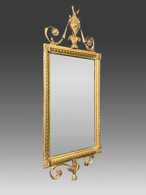 Ornate Gilded Decorative Mirror with Neoclassical Accents from auction in Cranston, Rhode Island