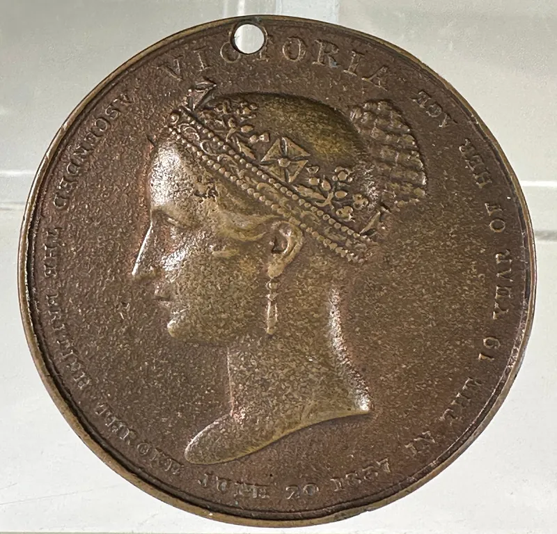 Queen Victoria Coronation Medal, 1838 from auction in Cranston, Rhode Island