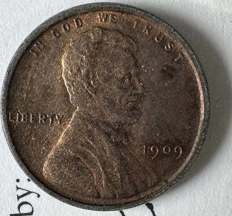 1909 Lincoln Wheat Cent from auction in Cranston, Rhode Island