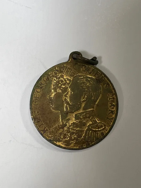 King George VI & Queen Mary Coronation Medal 1911 from auction in Cranston, Rhode Island