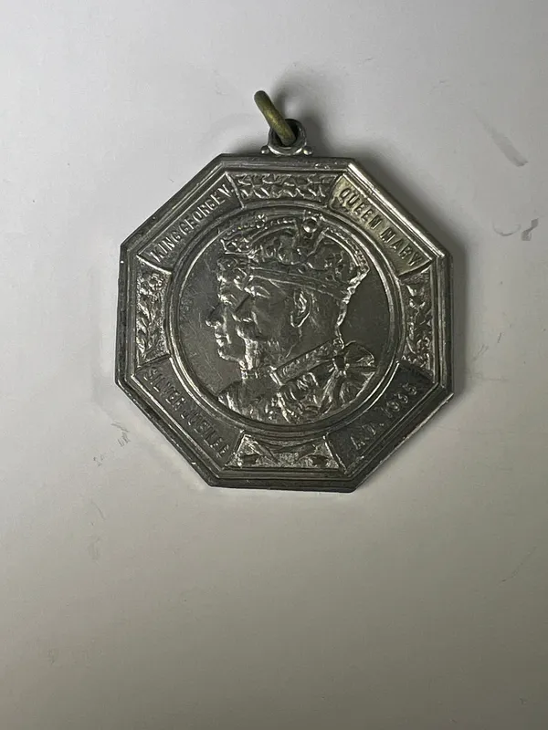 1935 King George V and Queen Mary Assembly Medal - Silver Jubilee from auction in Cranston, Rhode Island