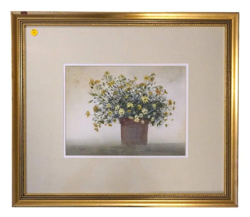 VINTAGE DAISY BOUQUET ORIGINAL WATERCOLOR LOUIS SARDELLA (1921-1995) from auction in Mount Pleasant, South Carolina