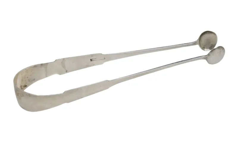 ANTIQUE AMERICAN COIN SILVER SUGAR TONGS from auction in Mount Pleasant, South Carolina
