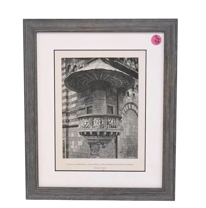 ANTIQUE ENGRAVING PRATO CATHEDRAL - EXTERNAL PULPIT from auction in Mount Pleasant, South Carolina