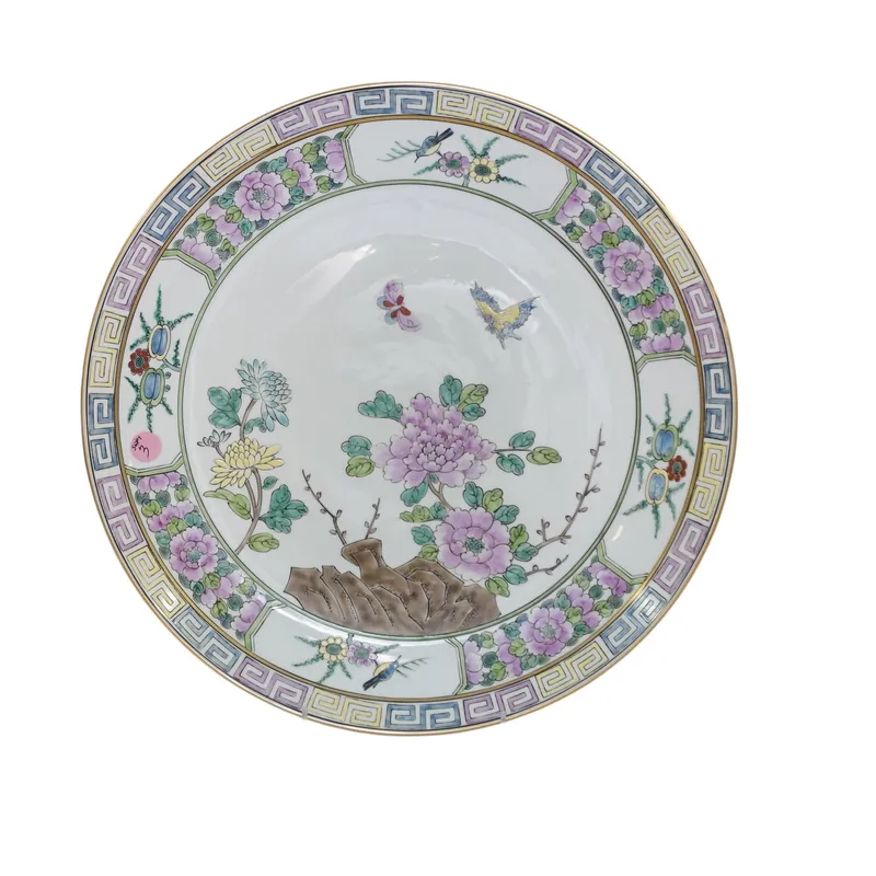 LARGE VINTAGE HAND PAINTED JAPANESE PORCELAIN PLATTER from auction in Mount Pleasant, South Carolina