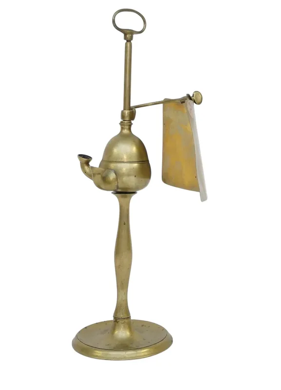 ANTIQUE BRASS LUCERNE OIL LAMP from auction in Mount Pleasant, South Carolina