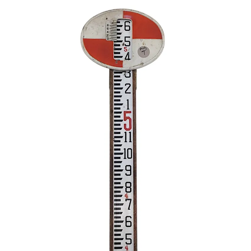 VINTAGE TALL CRAFTSMAN SURVEYORS WOOD GRADE ROD from auction in Mount Pleasant, South Carolina